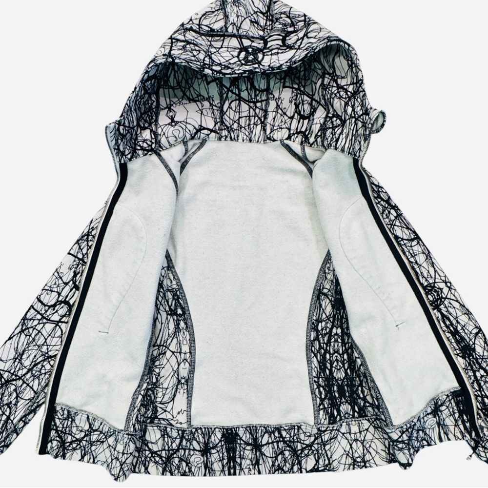 Lululemon *RARE* Scuba Hoodie Ghost Nesting Bird Scribble Print - Picture 5 of 8